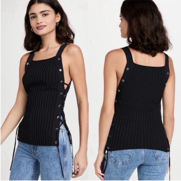 Dion Lee Ribbed Lace Up Tank Medium NEW - Picture 5 of 5